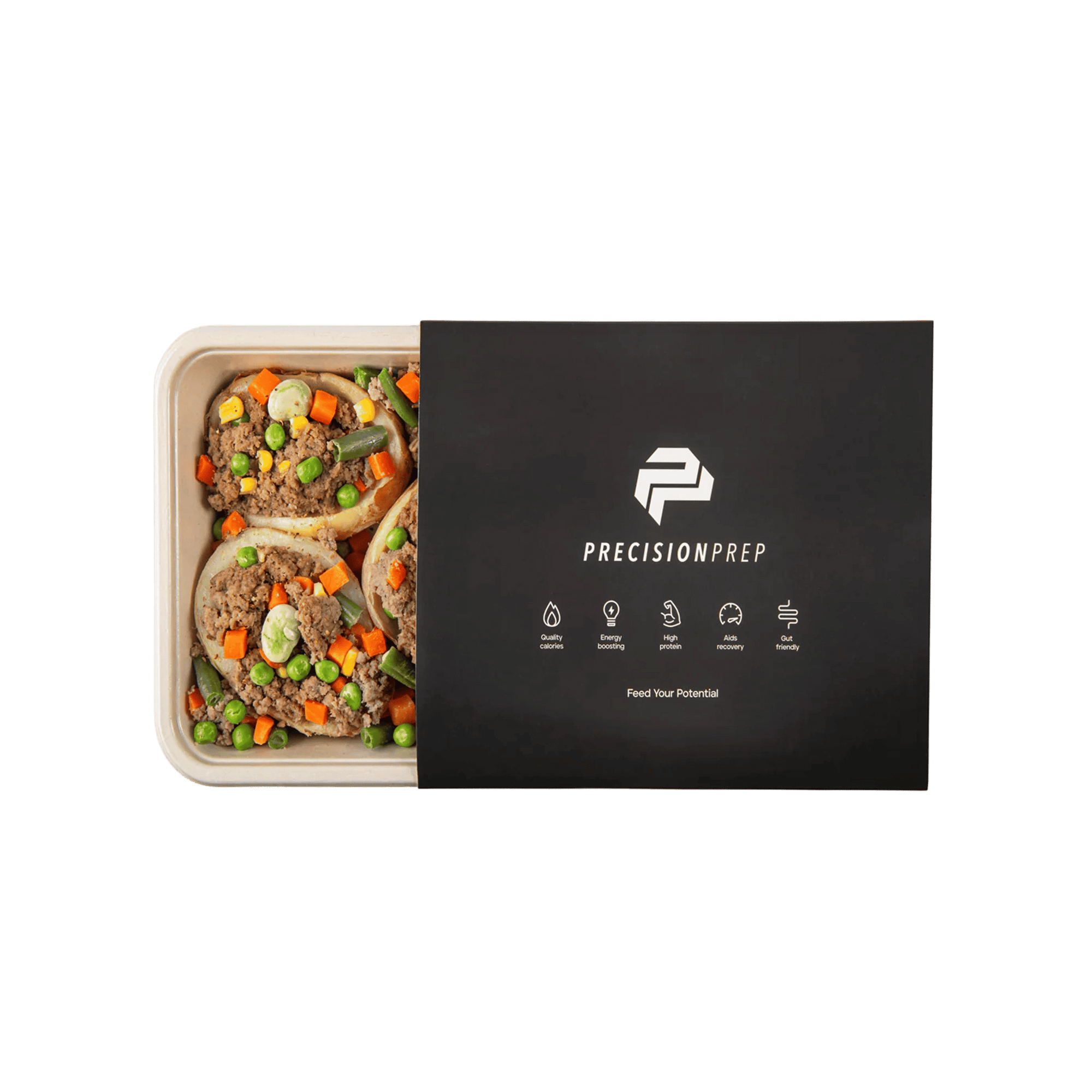 Beef, Potato Skins & Mixed Veg